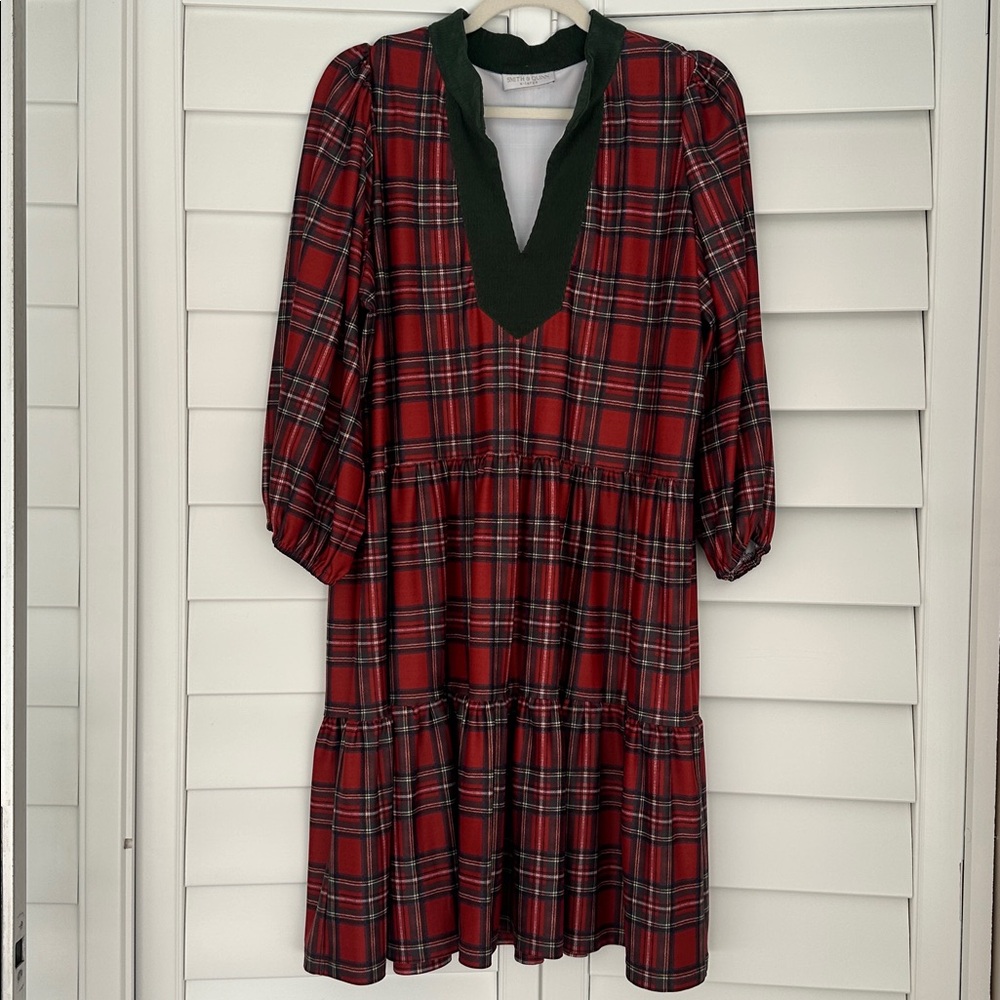 Smith and Quinn “Tory” Dress in Christmas plaid